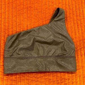 lululemon Align Asymmetrical Ribbed Bra Light Support C/D Cup Shine Size 8